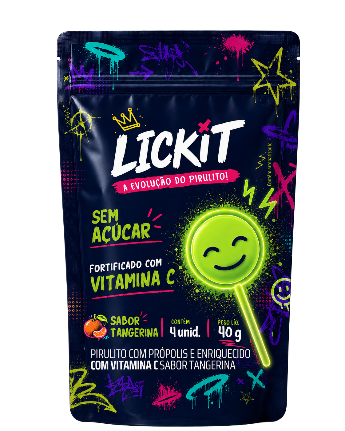 Lickit Pr&oacute;polis + Vitamina C Tangerina